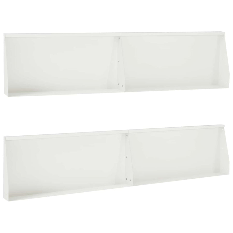 Keerwand 4 st 100 x 12 x 40 cm Staal Wit