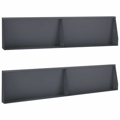 Keerwand 4 st 100 x 12 x 40 cm Staal Antraciet
