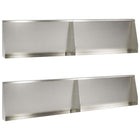 Keerwand 4 st 100x12x40 cm roestvrij staal zilver