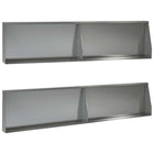 Keerwand 100x12x40 cm verzinkt staal zilver