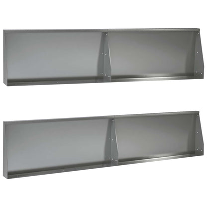 Keerwand 4 st 100 x 12 x 40 cm Gegalvaniseerd staal zilver