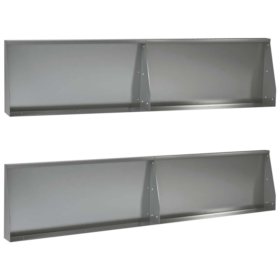Keerwand 4 st 100 x 12 x 40 cm Gegalvaniseerd staal zilver