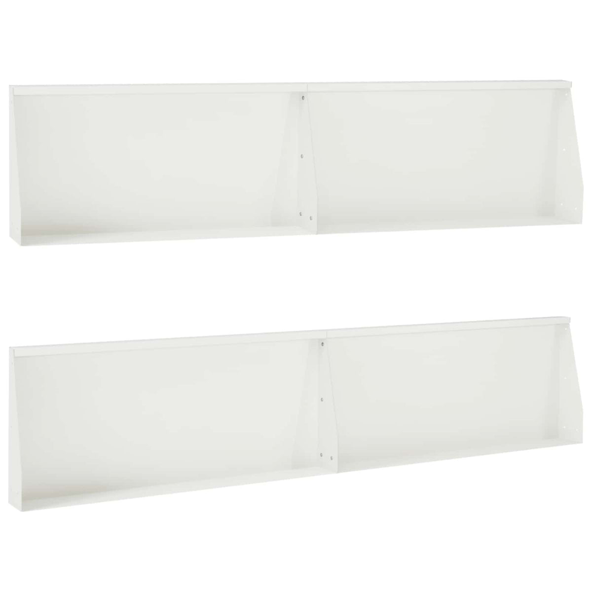 Keerwand 4 st 100 x 12 x 50 cm Staal Wit