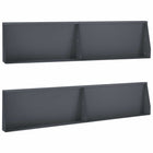 Keerwand 4 st 100x12x50 cm staal antraciet