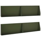 Keerwand staal olijfgroen 100x12x50 cm (4 stuks)