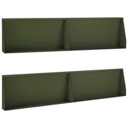 Keerwand staal olijfgroen 100x12x50 cm (4 stuks)