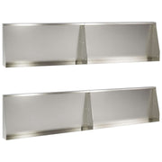 Keerwanden 4 st 100x12x50 cm roestvrij staal