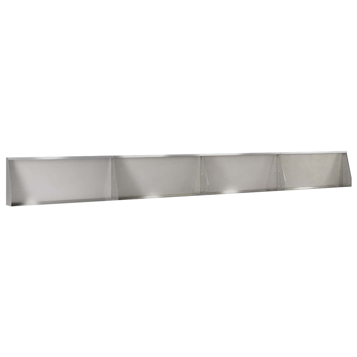 Keerwand 4 st 100 x 12 x 50 cm Roestvrij staal zilver