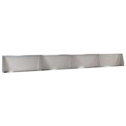 Keerwand 4 st 100 x 12 x 50 cm Roestvrij staal zilver
