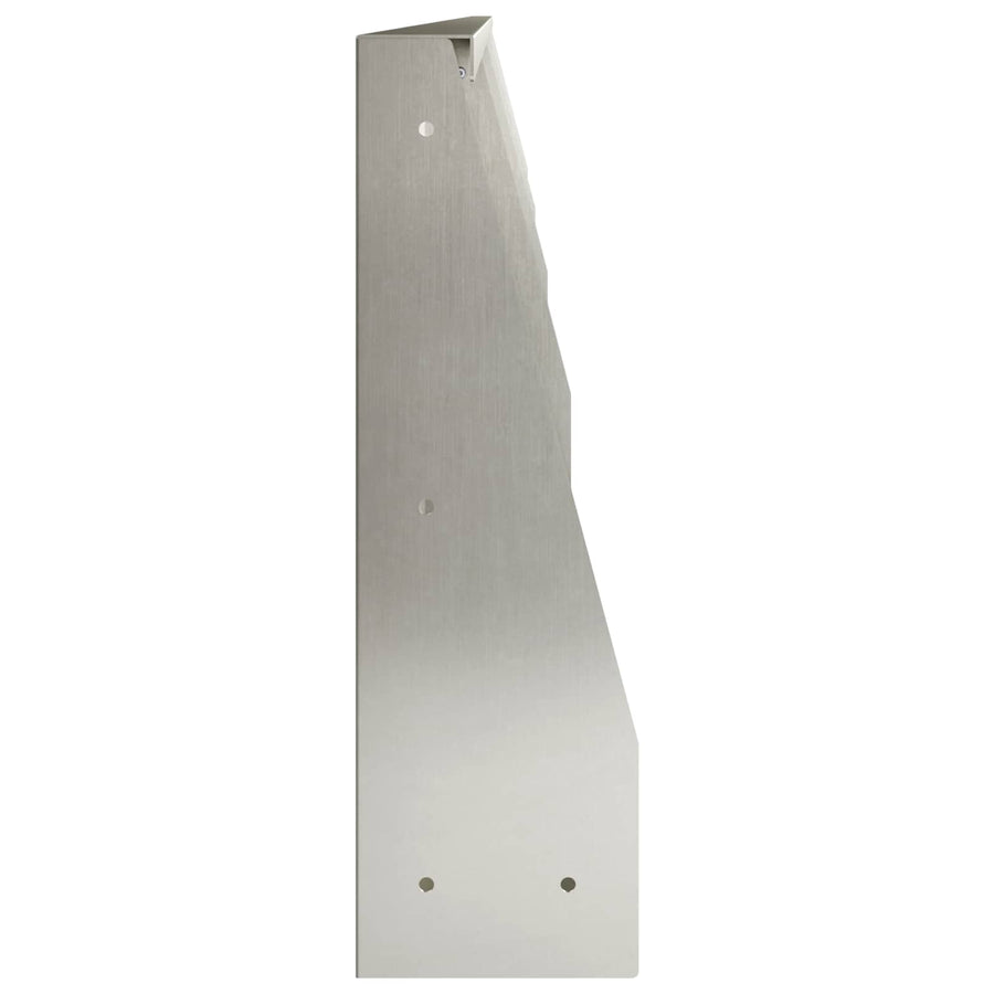 Keerwand 4 st 100 x 12 x 50 cm Roestvrij staal zilver
