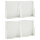 Keerwanden staal 4 st 40x12x30 cm wit