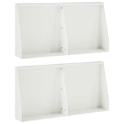 Keerwanden staal 4 st 40x12x30 cm wit
