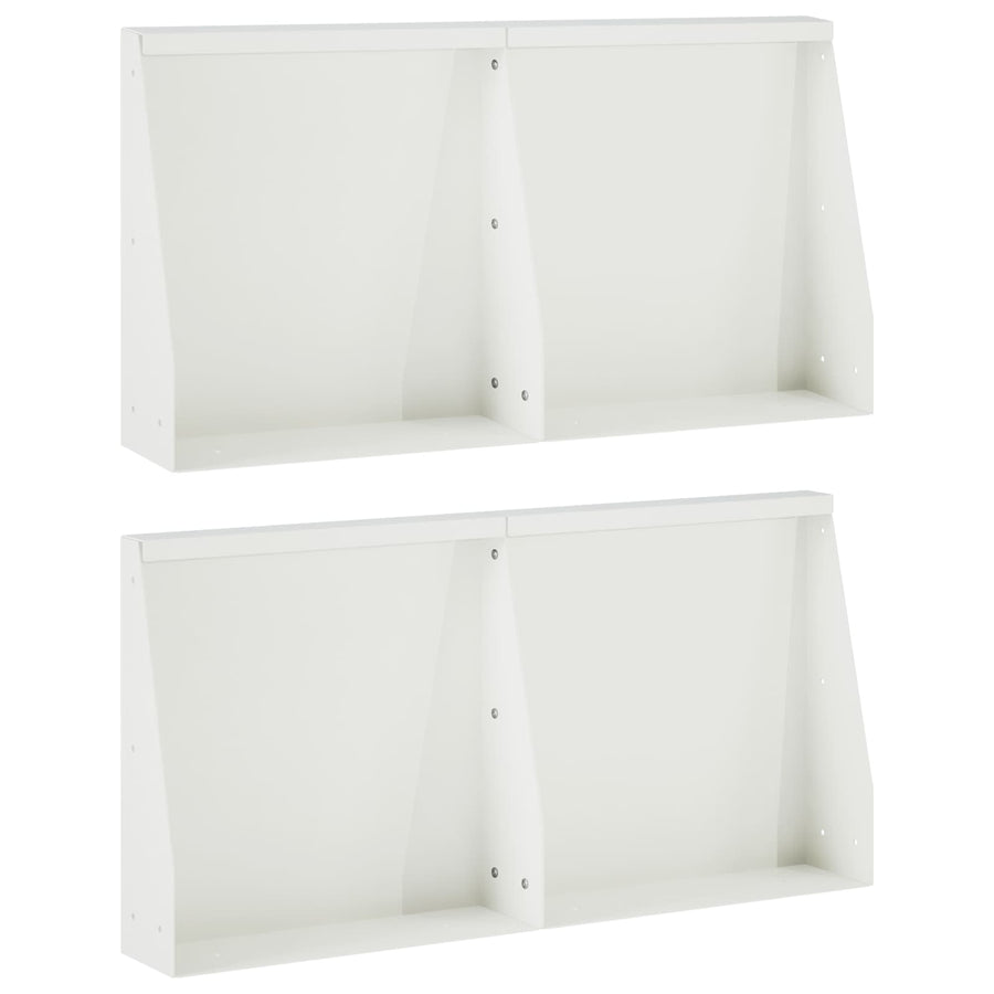 Keerwand 4 st 40 x 12 x 30 cm Staal Wit