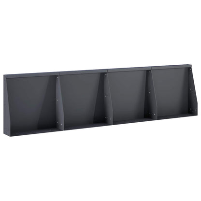 Keerwand 4 st 40 x 12 x 30 cm Staal Antraciet