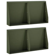 Keerwand 40x12x30 cm staal olijfgroen