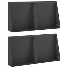 Keerwand 4 st 40 x 12 x 40 cm Staal Zwart