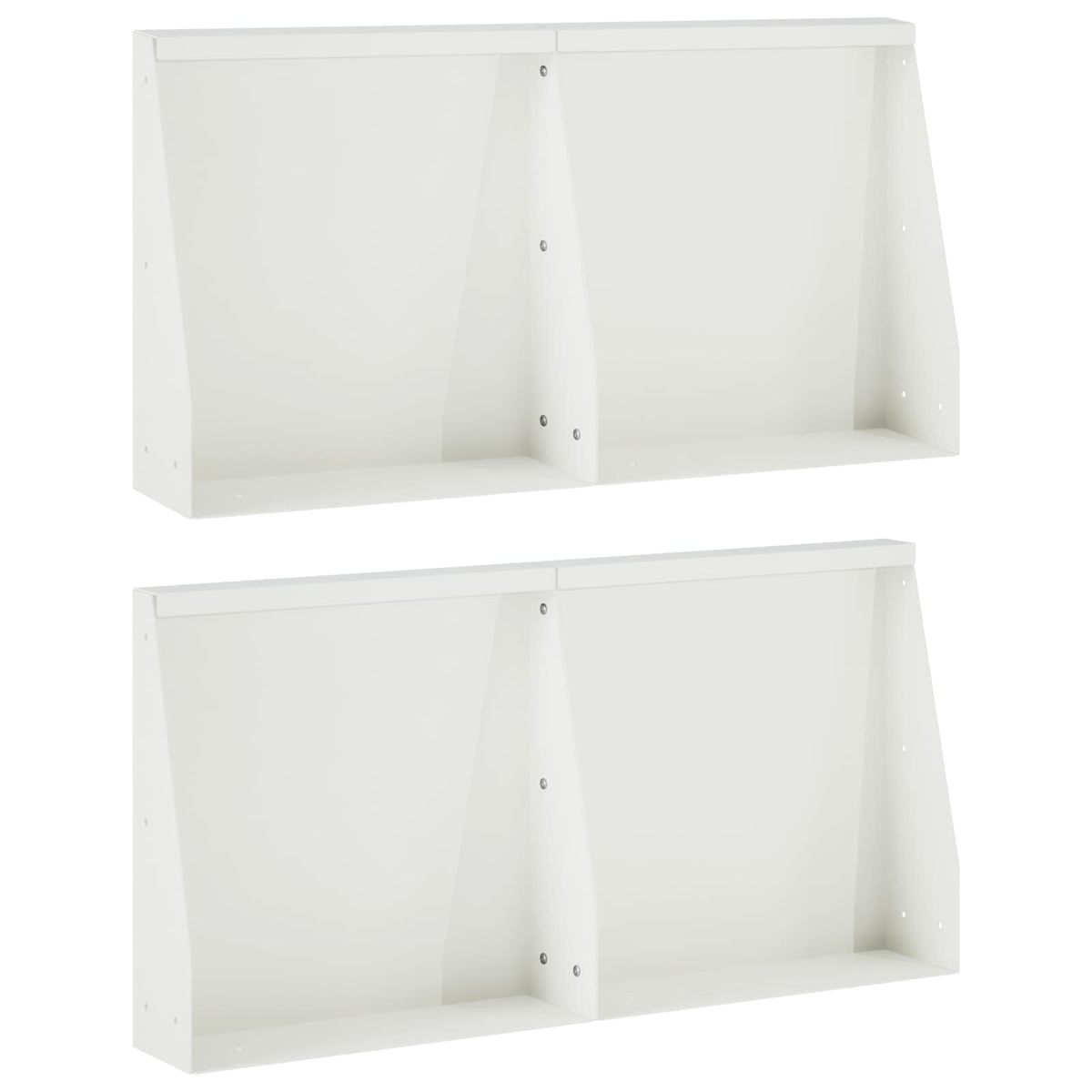 Keerwand 4 st 40 x 12 x 40 cm Staal Wit