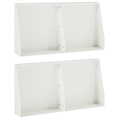 Keerwand 4 st 40 x 12 x 40 cm Staal Wit
