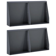 Keerwand 4 st 40 x 12 x 40 cm Staal Antraciet