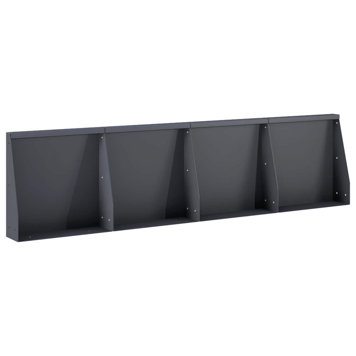 Keerwand 4 st 40 x 12 x 40 cm Staal Antraciet
