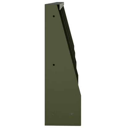 Keerwand 4 st 40 x 12 x 40 cm Staal Olijfgroen