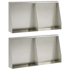 Keerwand 4 st 40x12x40 cm roestvrij staal