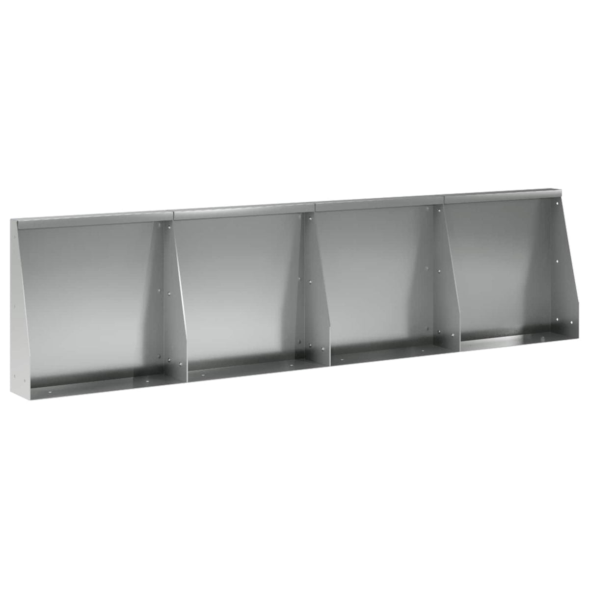 Keerwand 4 st 40 x 12 x 40 cm Gegalvaniseerd staal zilver