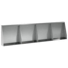 Keerwand 4 st 40 x 12 x 40 cm Gegalvaniseerd staal zilver