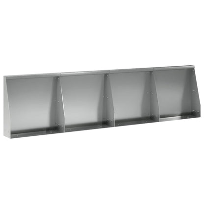 Keerwand 4 st 40 x 12 x 40 cm Gegalvaniseerd staal zilver