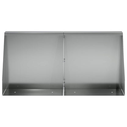 Keerwand 4 st 40 x 12 x 40 cm Gegalvaniseerd staal zilver