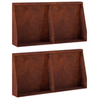 Keerwand 4 st 40x12x40 cm weervast staal roestkleurig