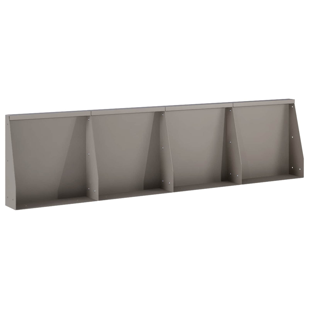 Keerwand 4 st 40 x 12 x 40 cm weervast staal Roestkleurig