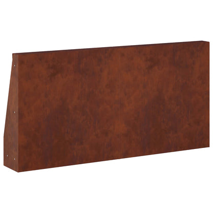 Keerwand 4 st 40 x 12 x 40 cm weervast staal Roestkleurig