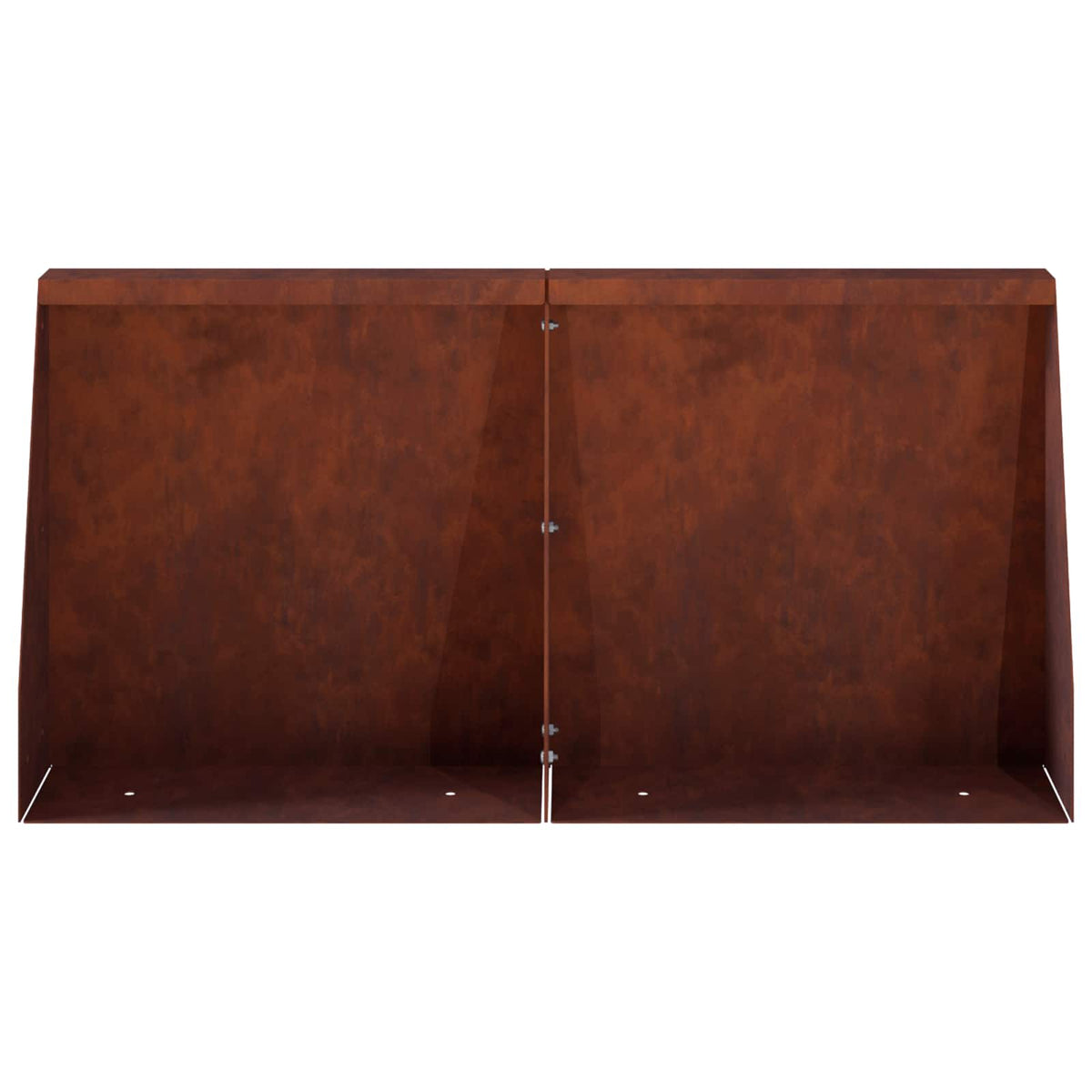 Keerwand 4 st 40 x 12 x 40 cm weervast staal Roestkleurig