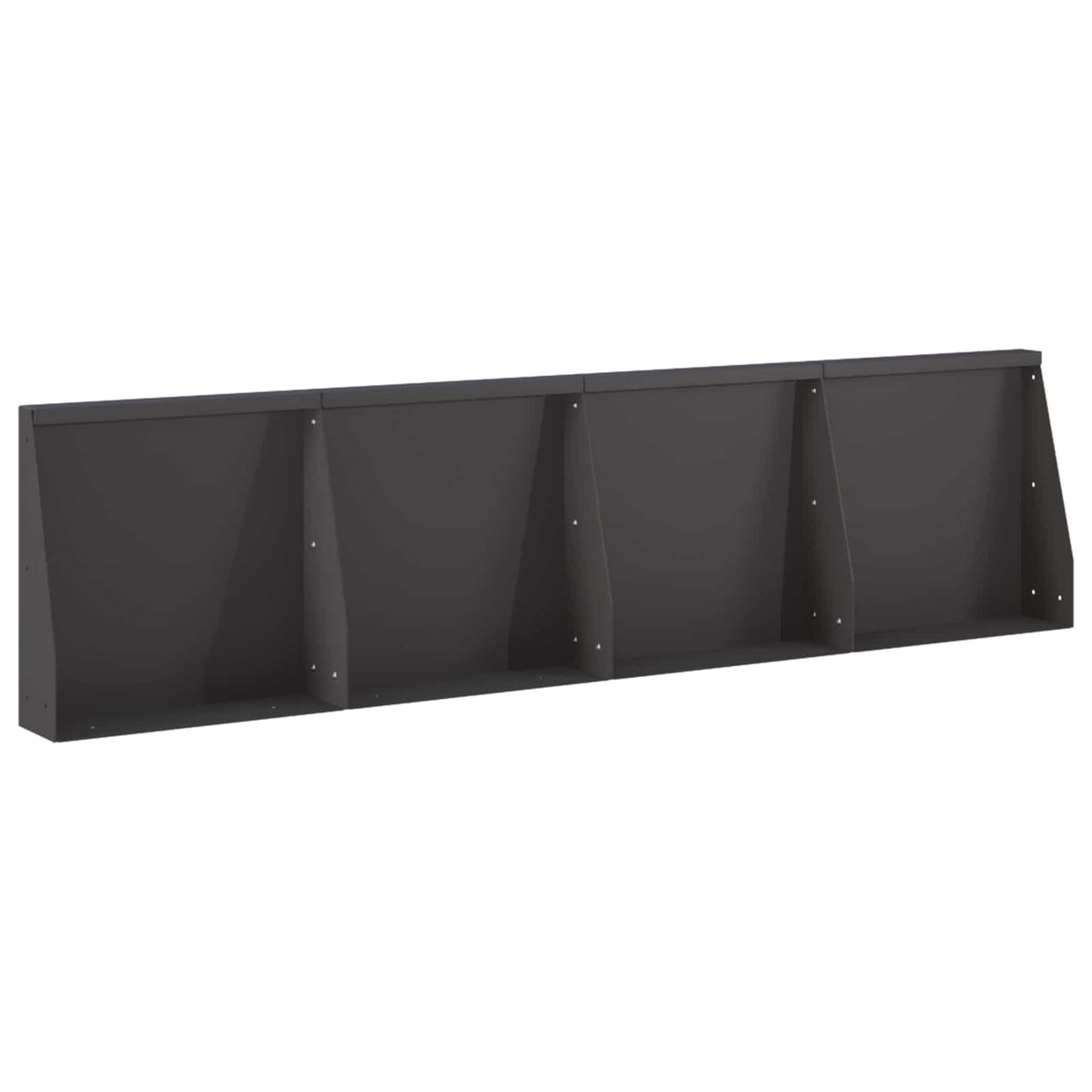 Keerwand 4 st 40 x 12 x 50 cm Staal Zwart