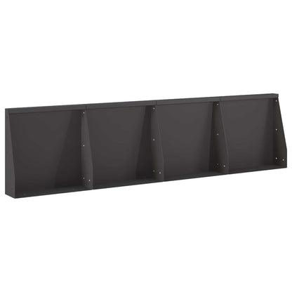 Keerwand 4 st 40 x 12 x 50 cm Staal Zwart