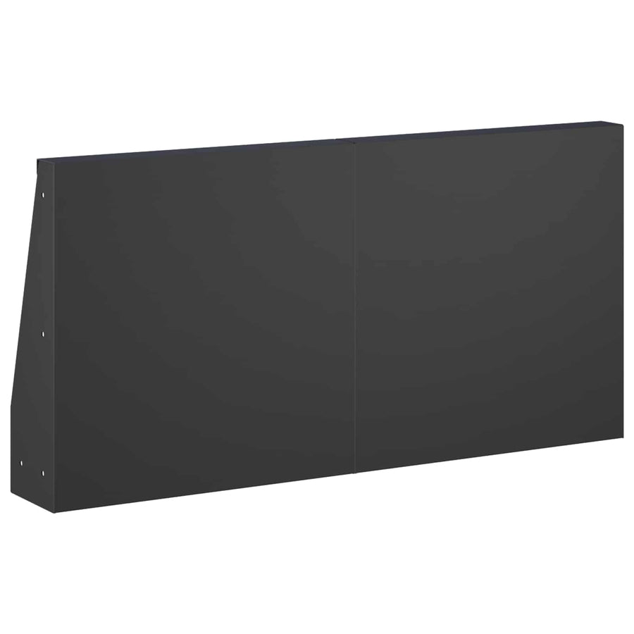 Keerwand 4 st 40 x 12 x 50 cm Staal Zwart