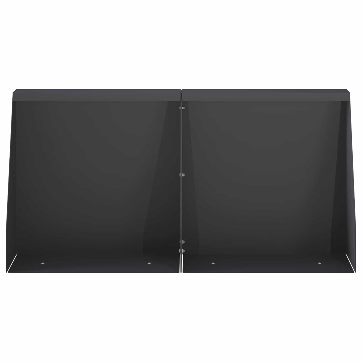 Keerwand 4 st 40 x 12 x 50 cm Staal Zwart