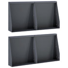 Keerwanden 4 stuks 40x12x50 cm staal antraciet