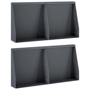 Keerwanden 4 stuks 40x12x50 cm staal antraciet