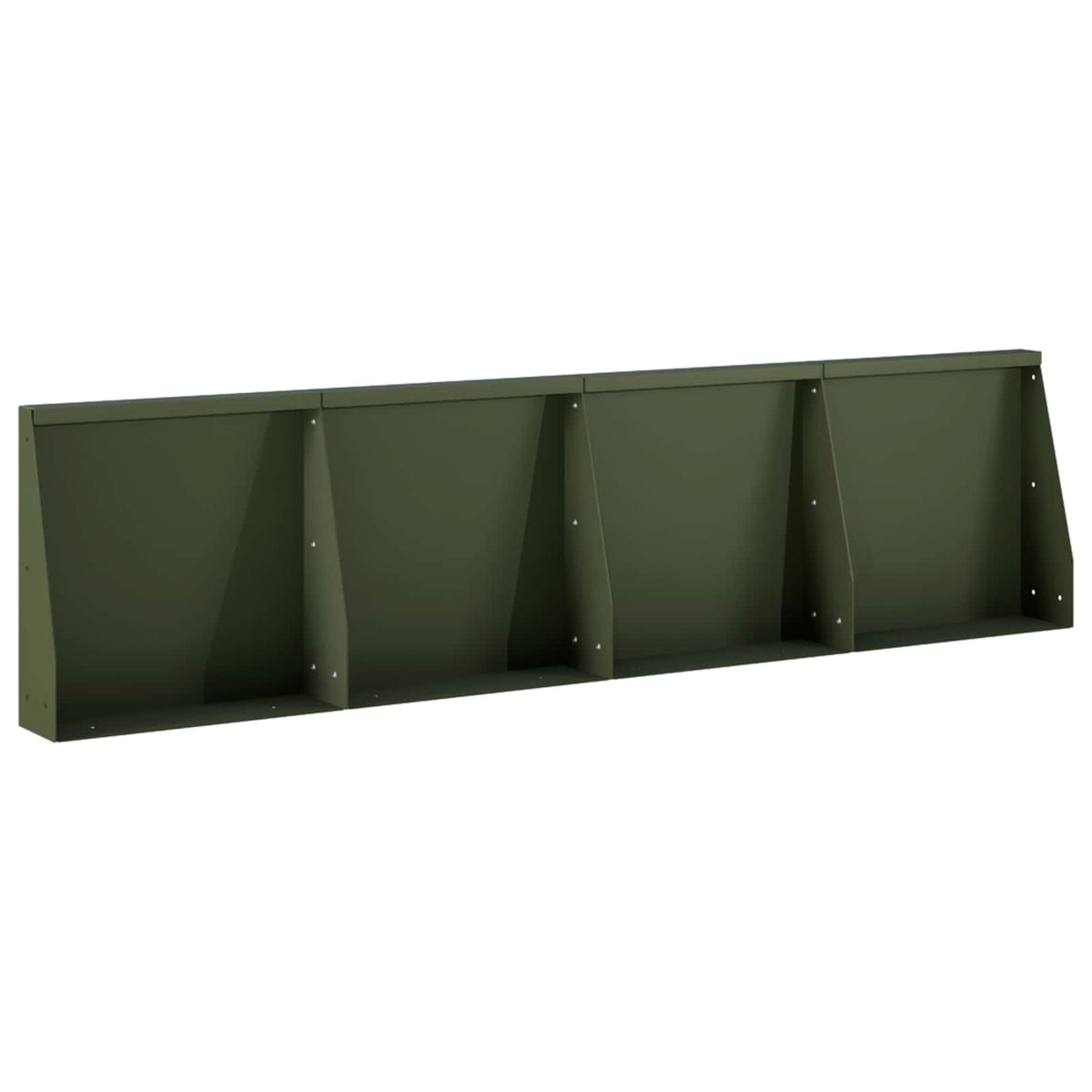Keerwand 4 st 40 x 12 x 50 cm Staal Olijfgroen