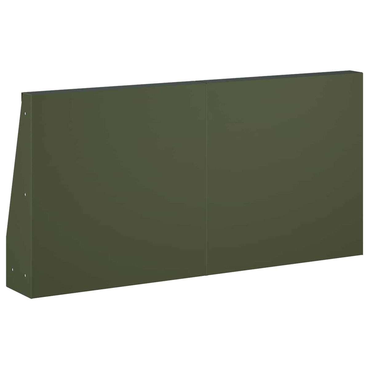 Keerwand 4 st 40 x 12 x 50 cm Staal Olijfgroen