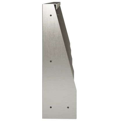 Keerwand 4 st 40 x 12 x 50 cm Roestvrij staal zilver