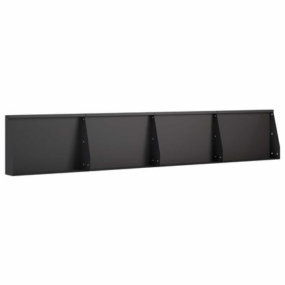 Keerwand 4 st 60 x 12 x 30 cm Staal Zwart