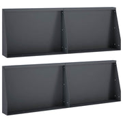 Keerwand 4 st 240 cm antraciet staal