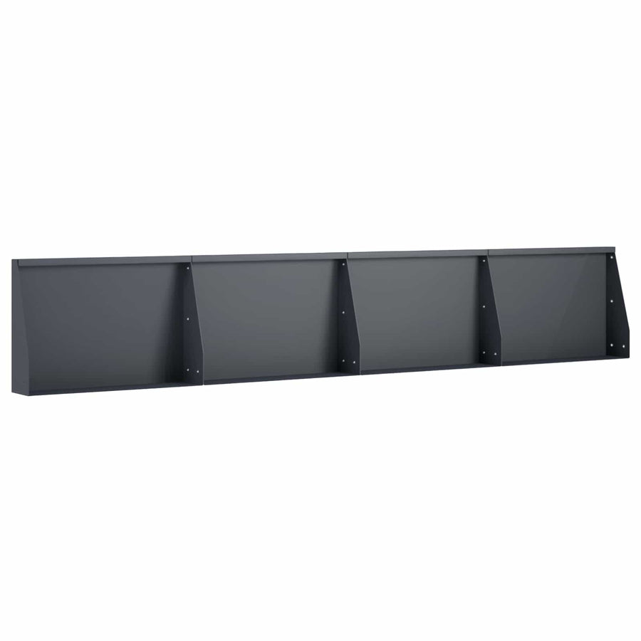 Keerwand 4 st 60 x 12 x 30 cm Staal Antraciet