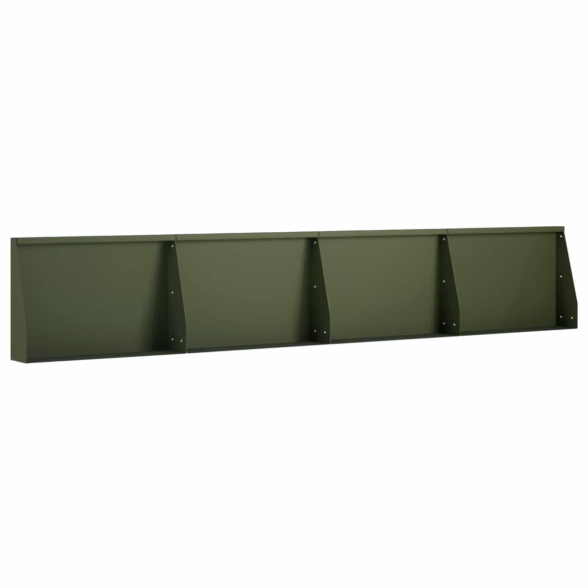 Keerwand 4 st 60 x 12 x 30 cm Staal Olijfgroen