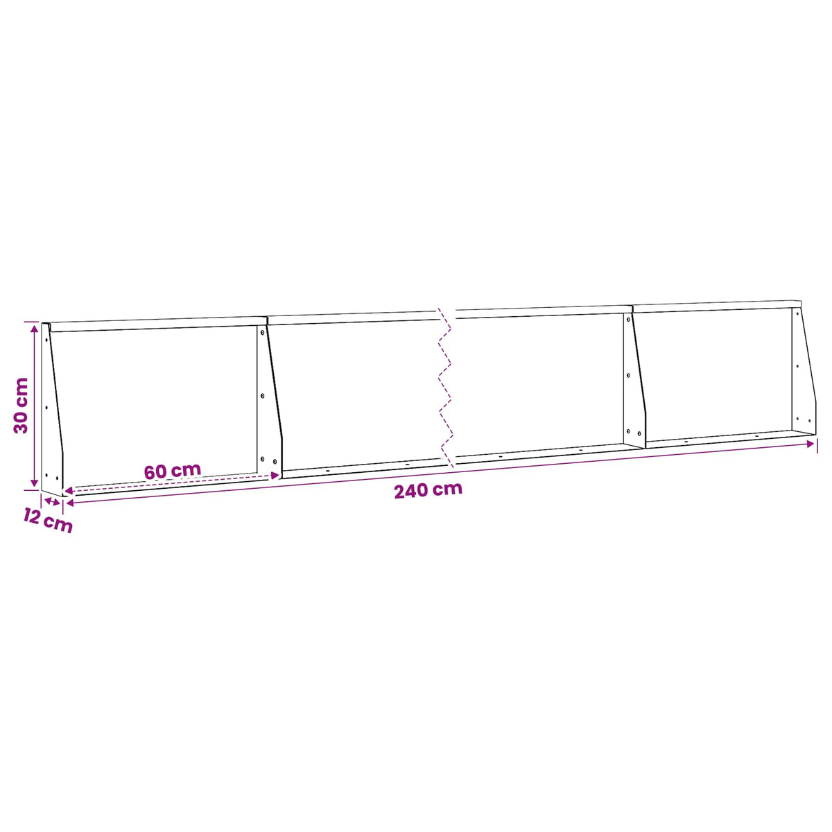 Keerwand 4 st 60 x 12 x 30 cm Staal Olijfgroen