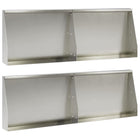 Keerwanden set 4 st 60x12x30 cm roestvrij staal