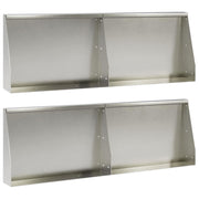 Keerwanden set 4 st 60x12x30 cm roestvrij staal